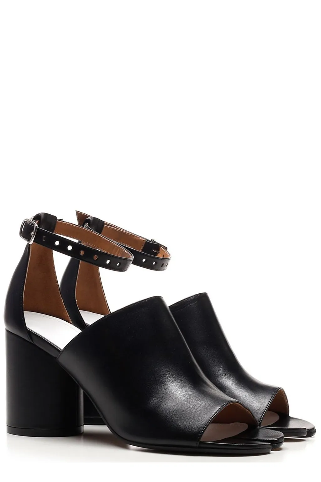 Peep-Toe Block Heel Sandals