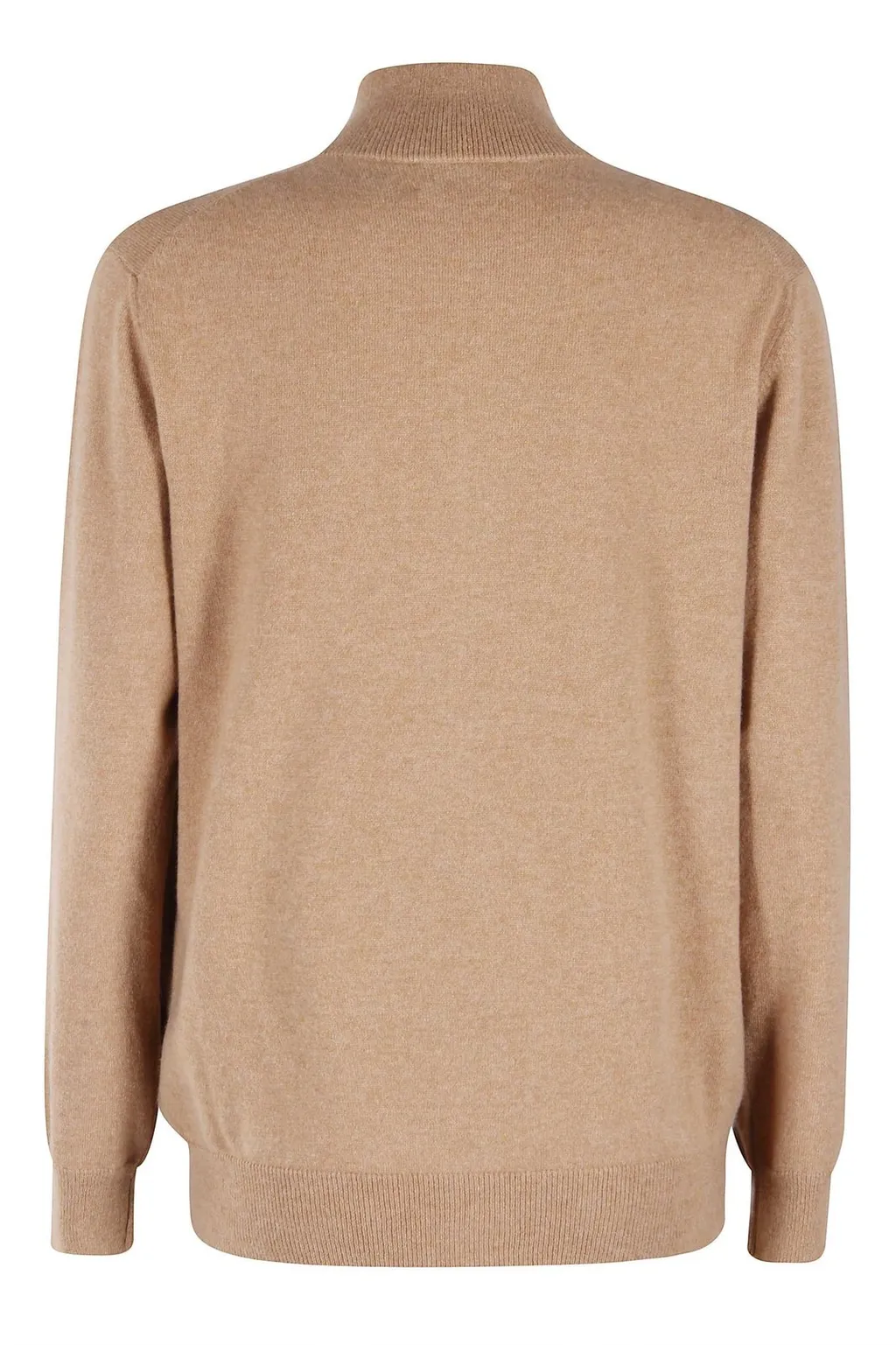 Zip-Up Mock Neck Sweater