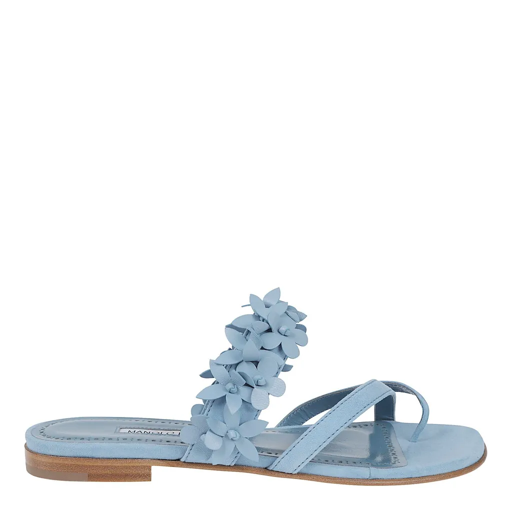 Floral Embellished Flat Sandals
