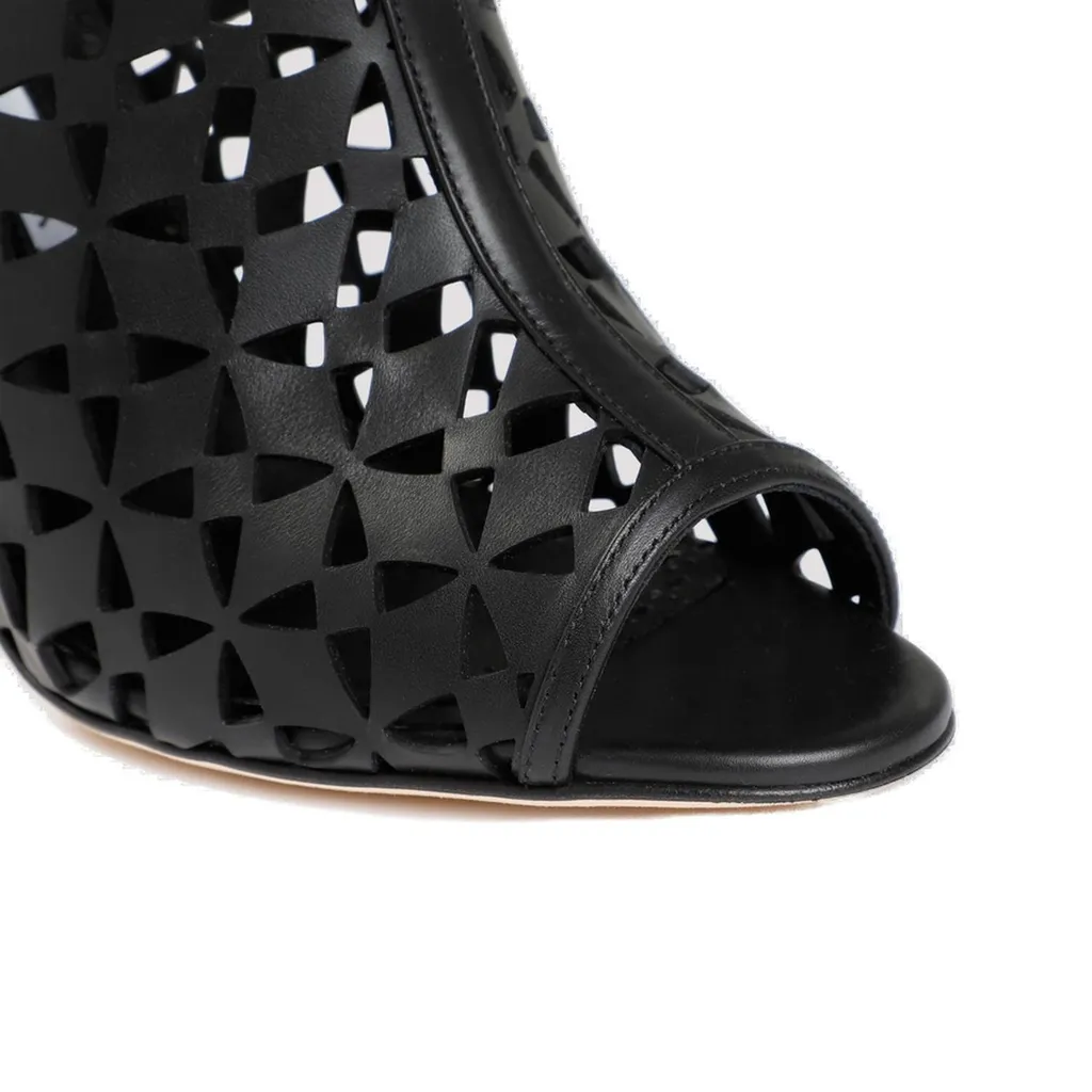 Ankle Strap Peep-Toe Booties