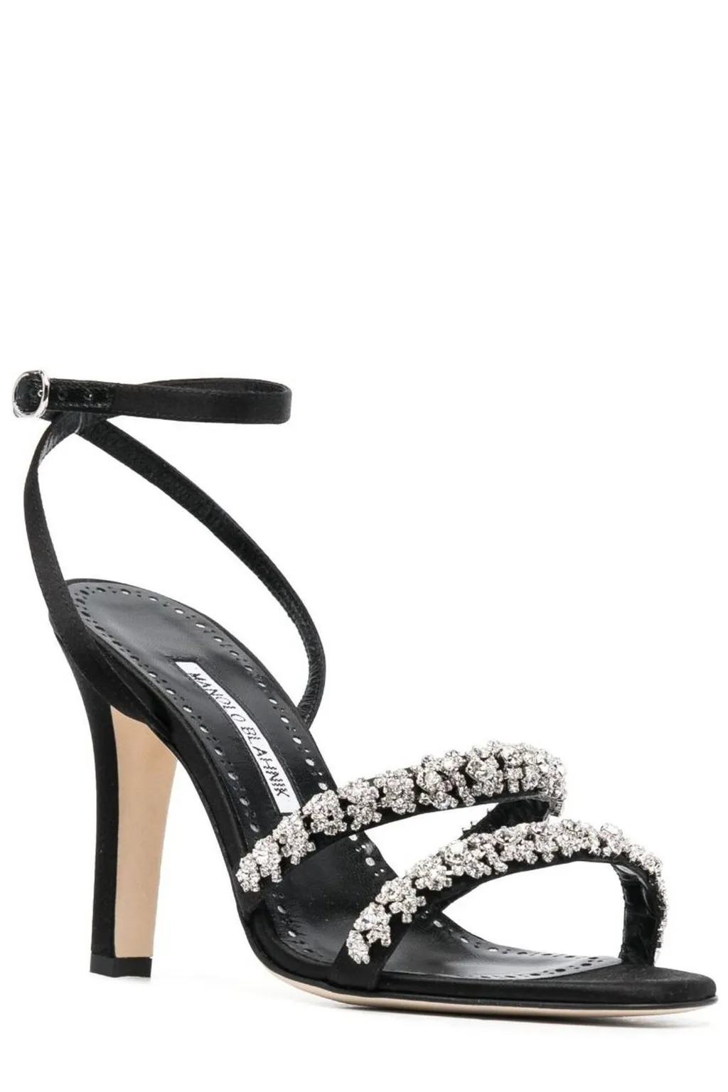 Ankle-Strap Sandals With Crystals