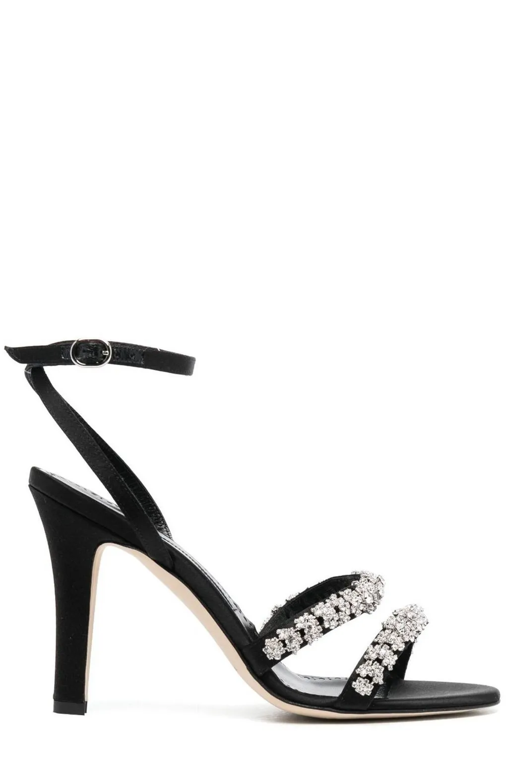 Ankle-Strap Sandals With Crystals