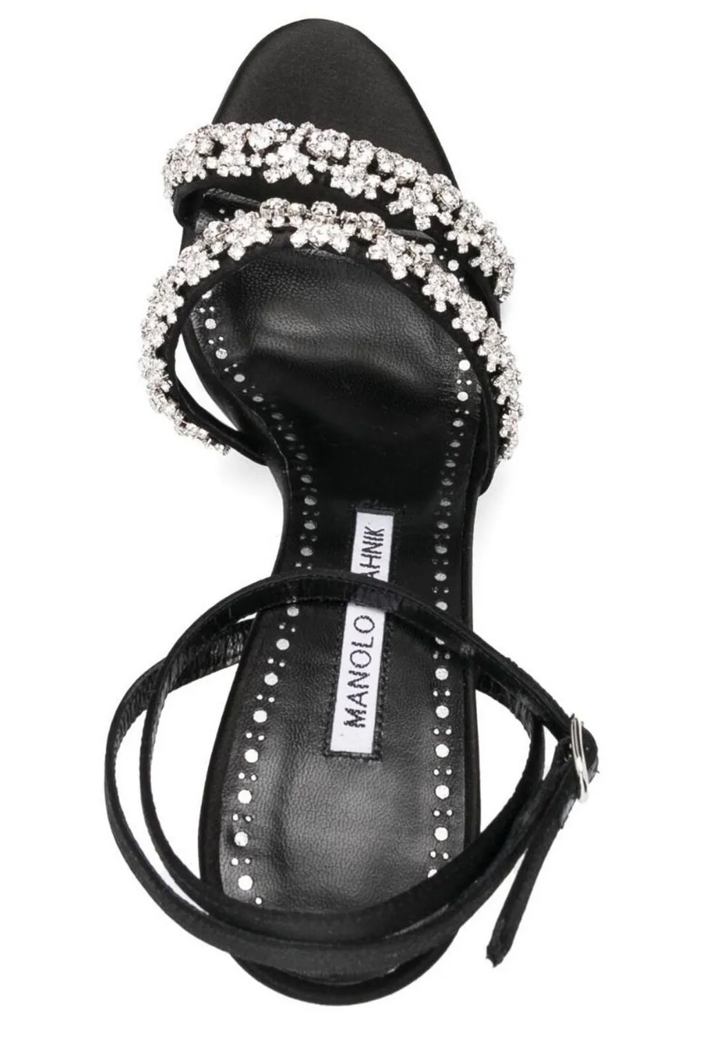 Ankle-Strap Sandals With Crystals