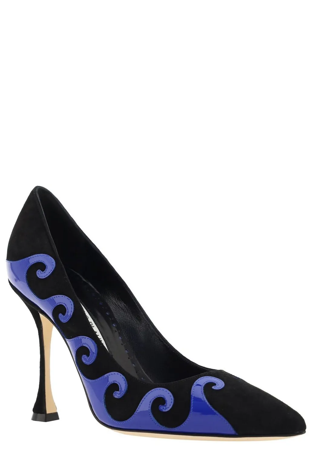 Pointed-Toe Pumps With Wave Motif