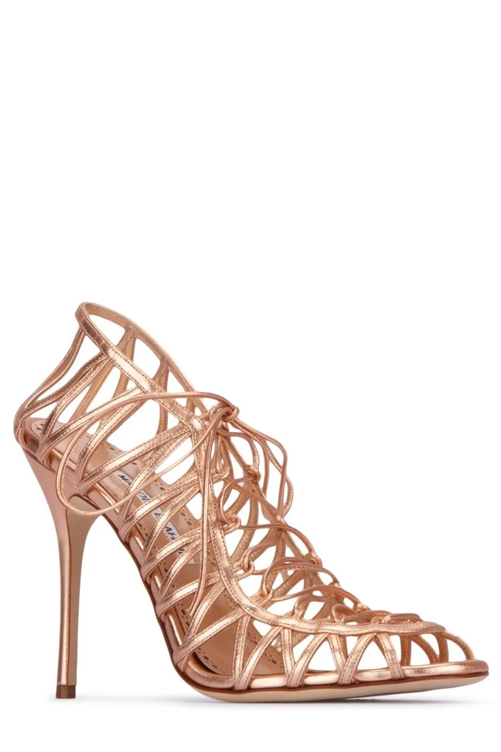Lace-Up Cage Stiletto Sandals