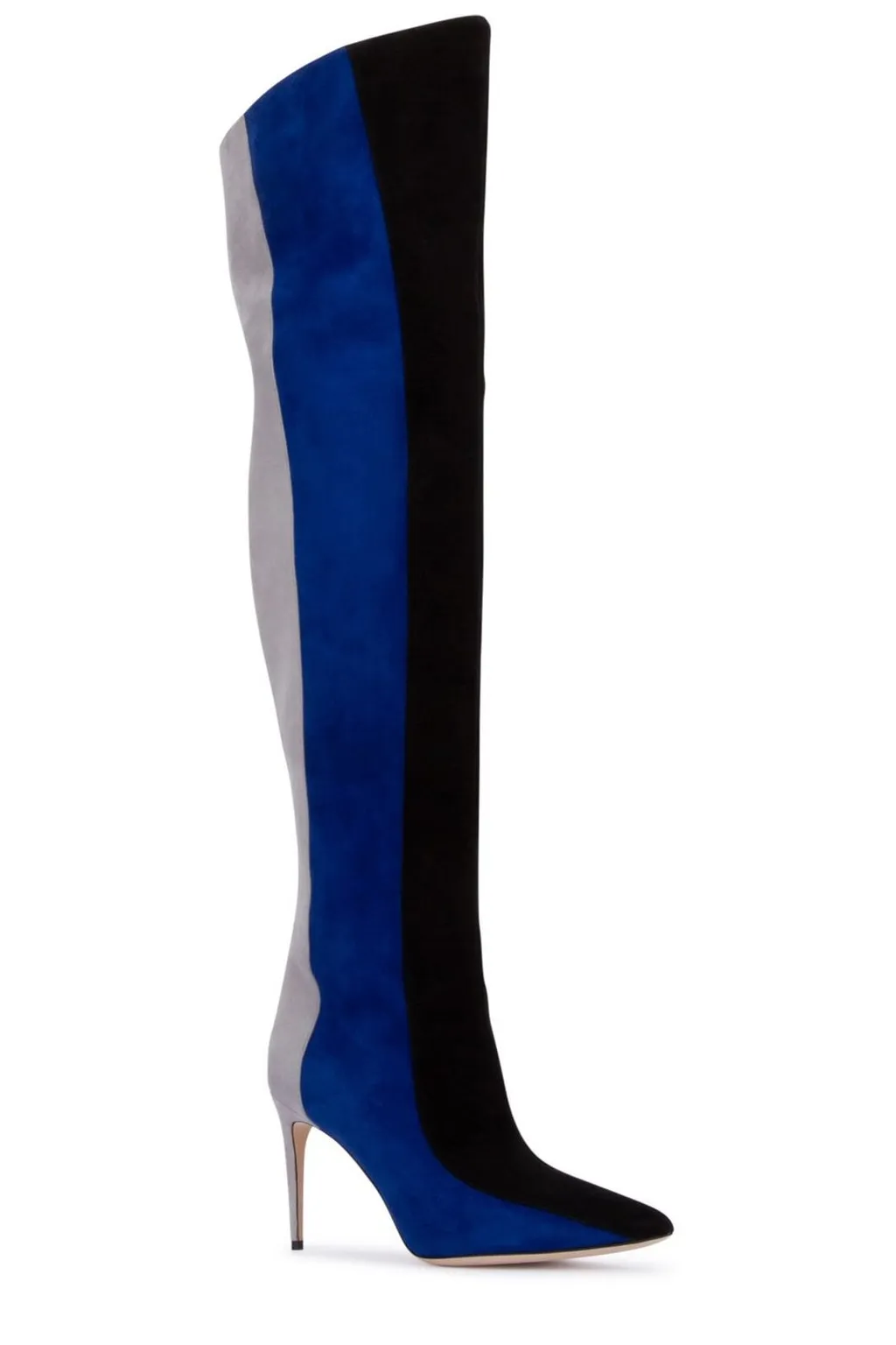 Colorblock Over-The-Knee Boots