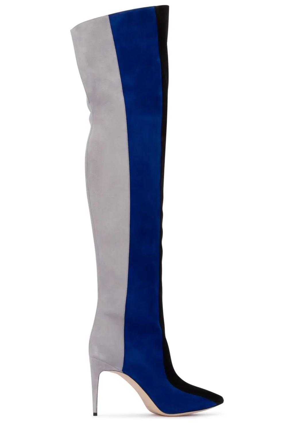 Colorblock Over-The-Knee Boots