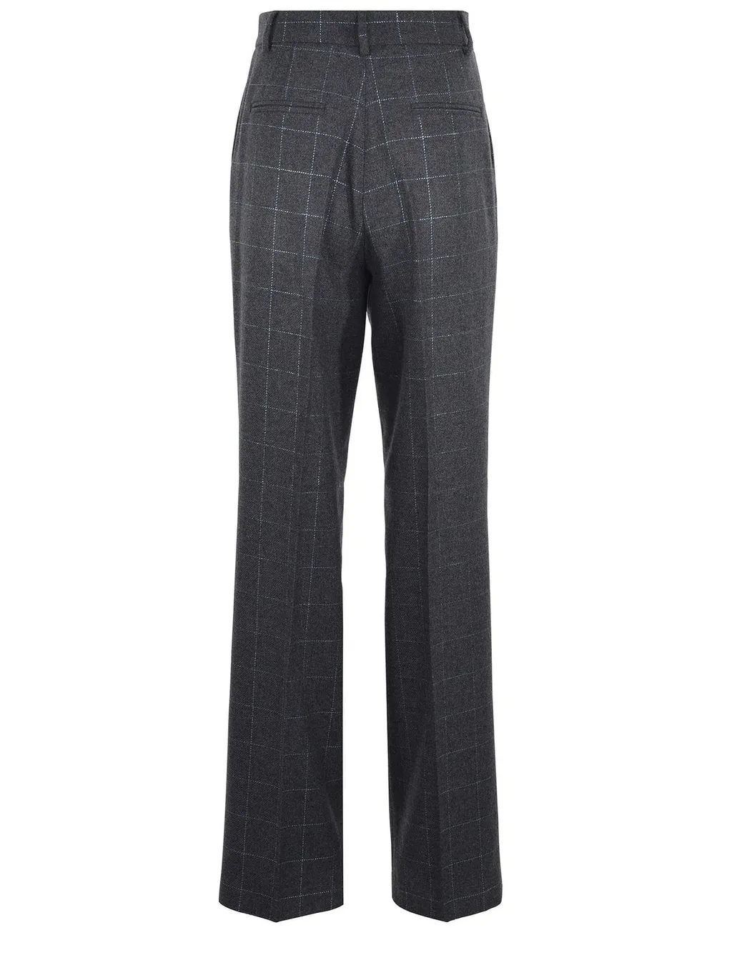 Plaid Wide-Leg Trousers