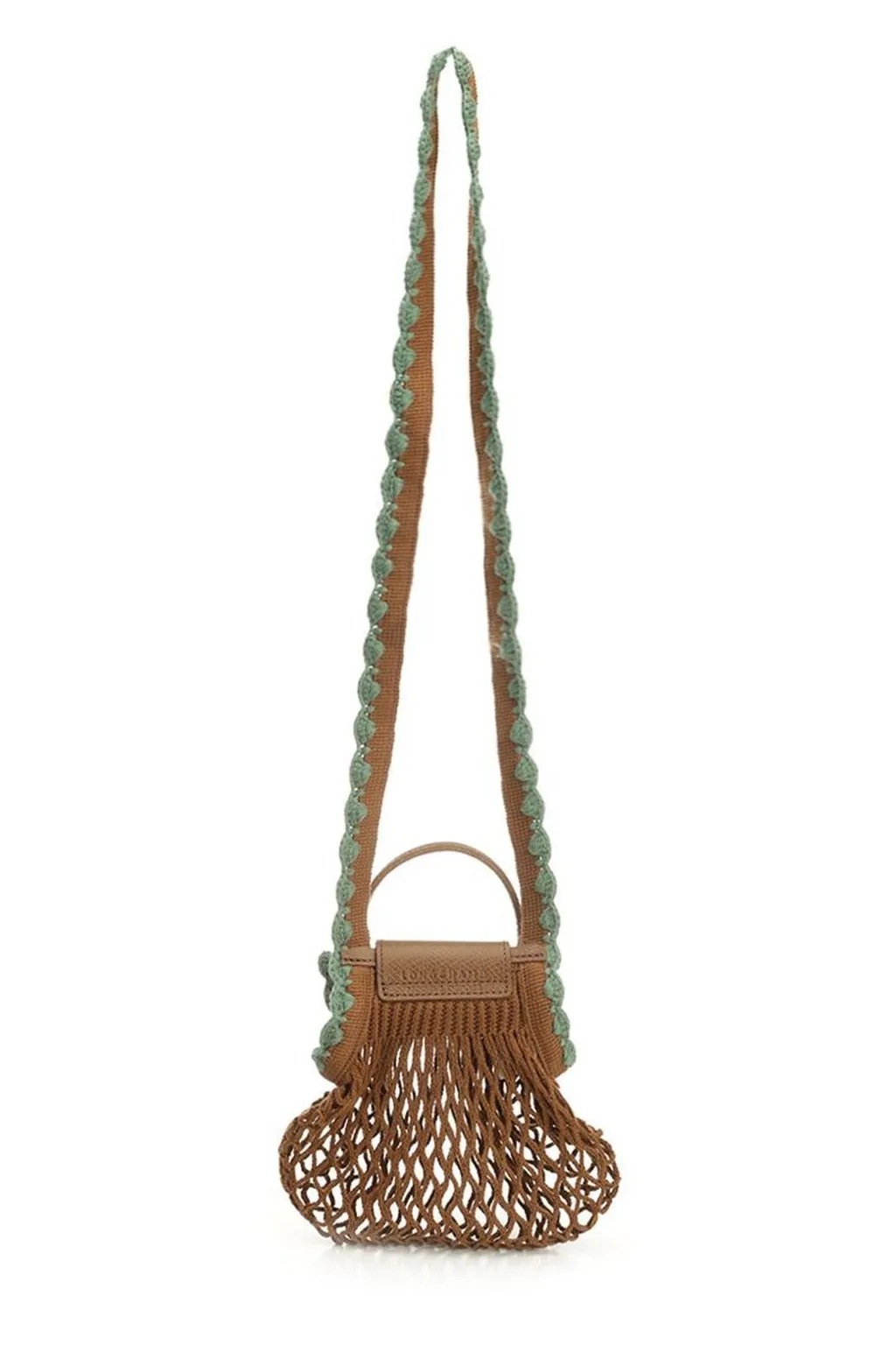 Net Bag With Leather Trim