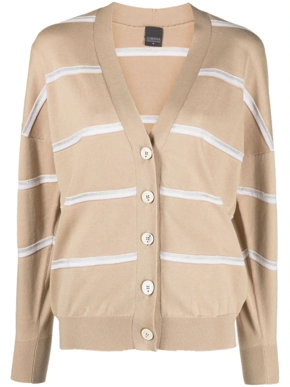 Striped V-Neck Cardigan
