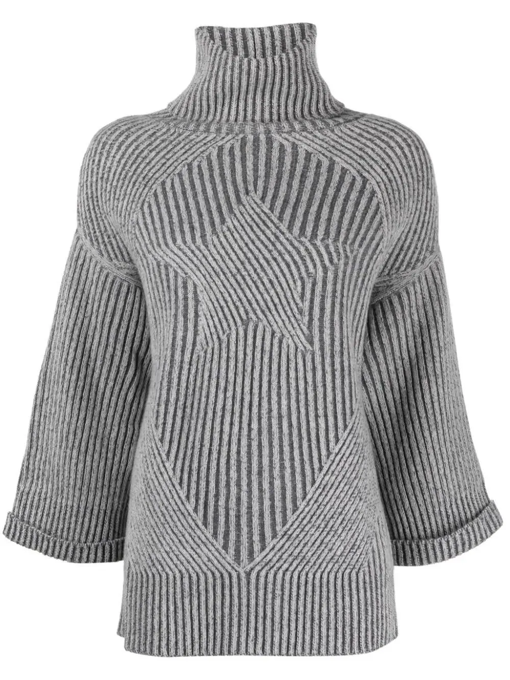 Turtleneck Sweater With Star Motif