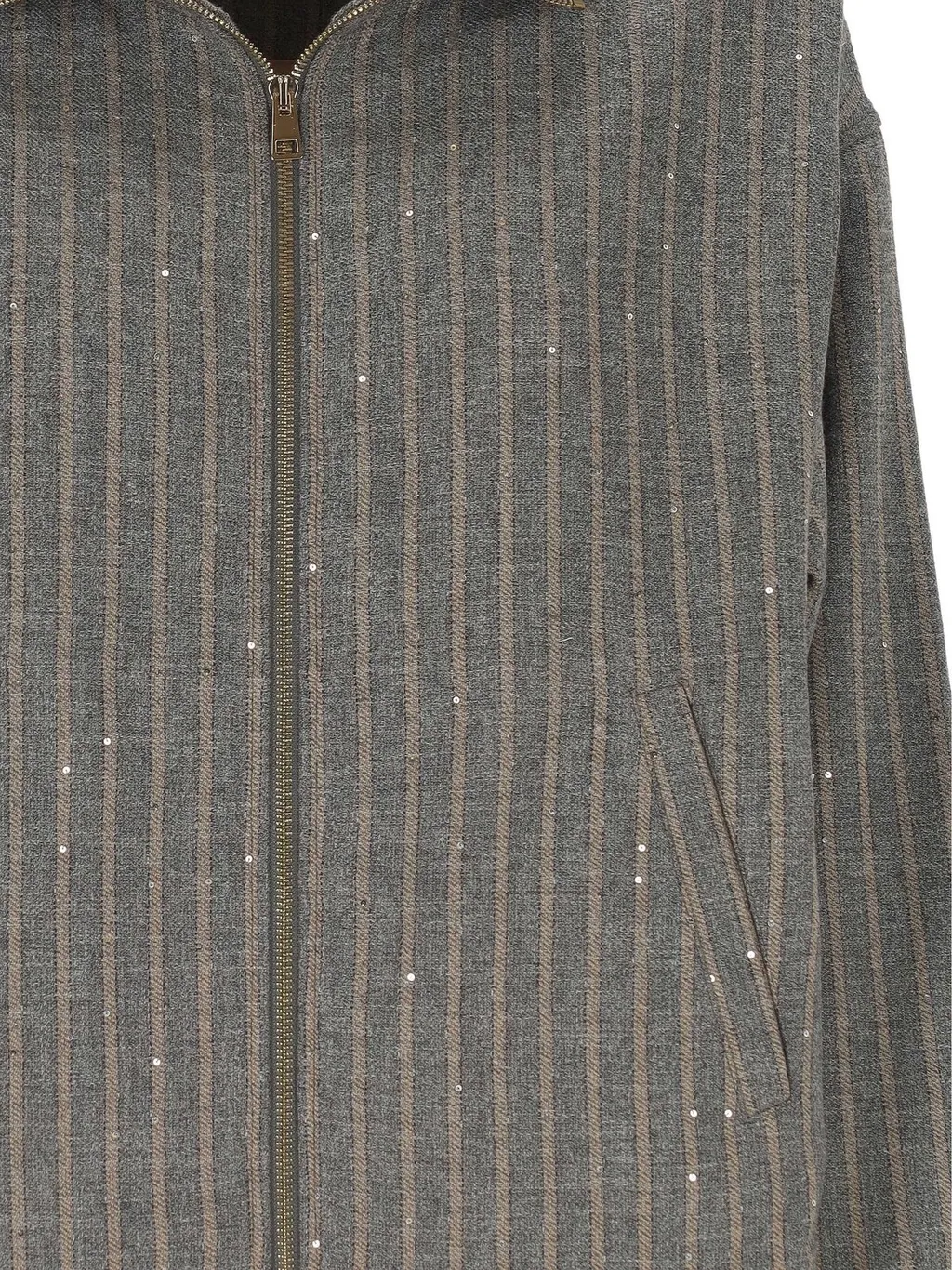 Striped Jacket With Sequins