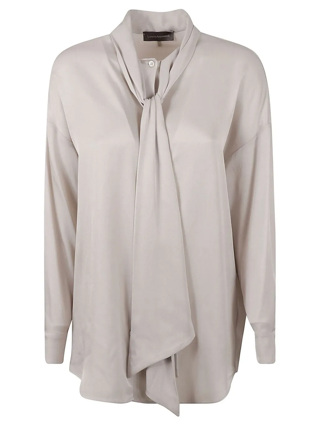 Long Sleeve Shirt With Tie Neck