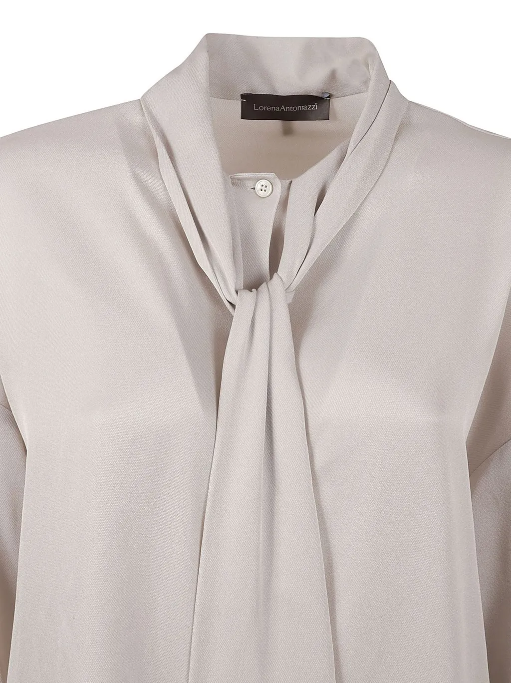Long Sleeve Shirt With Tie Neck