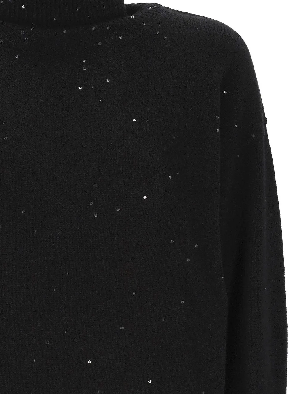 Turtleneck Sweater With Sequins