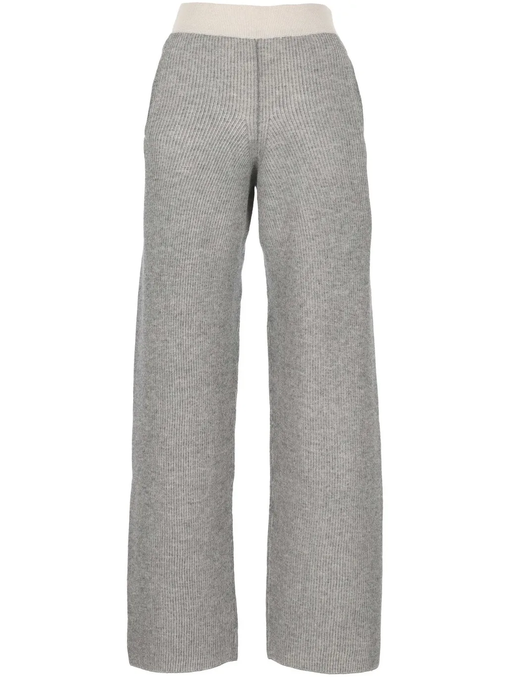 Ribbed Knit Wide Leg Pants