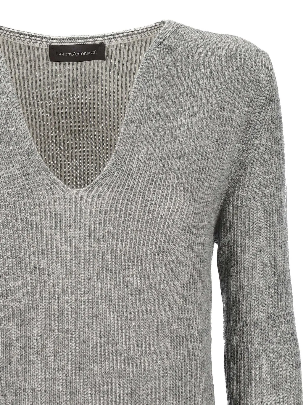 Ribbed V-Neck Sweater