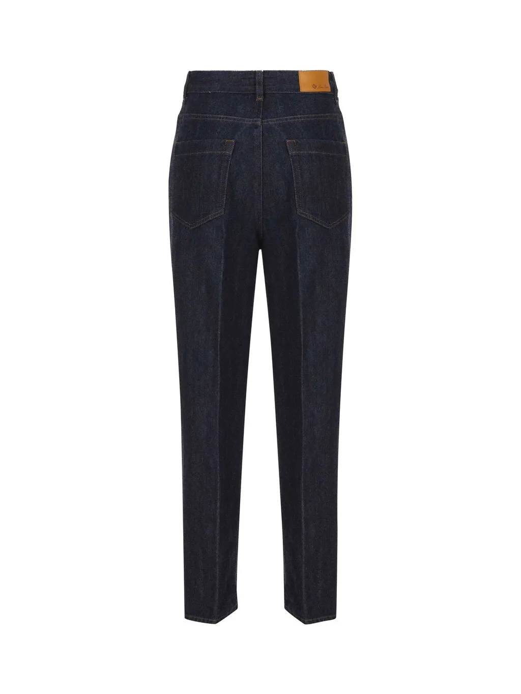 High-Waisted Straight-Leg Jeans