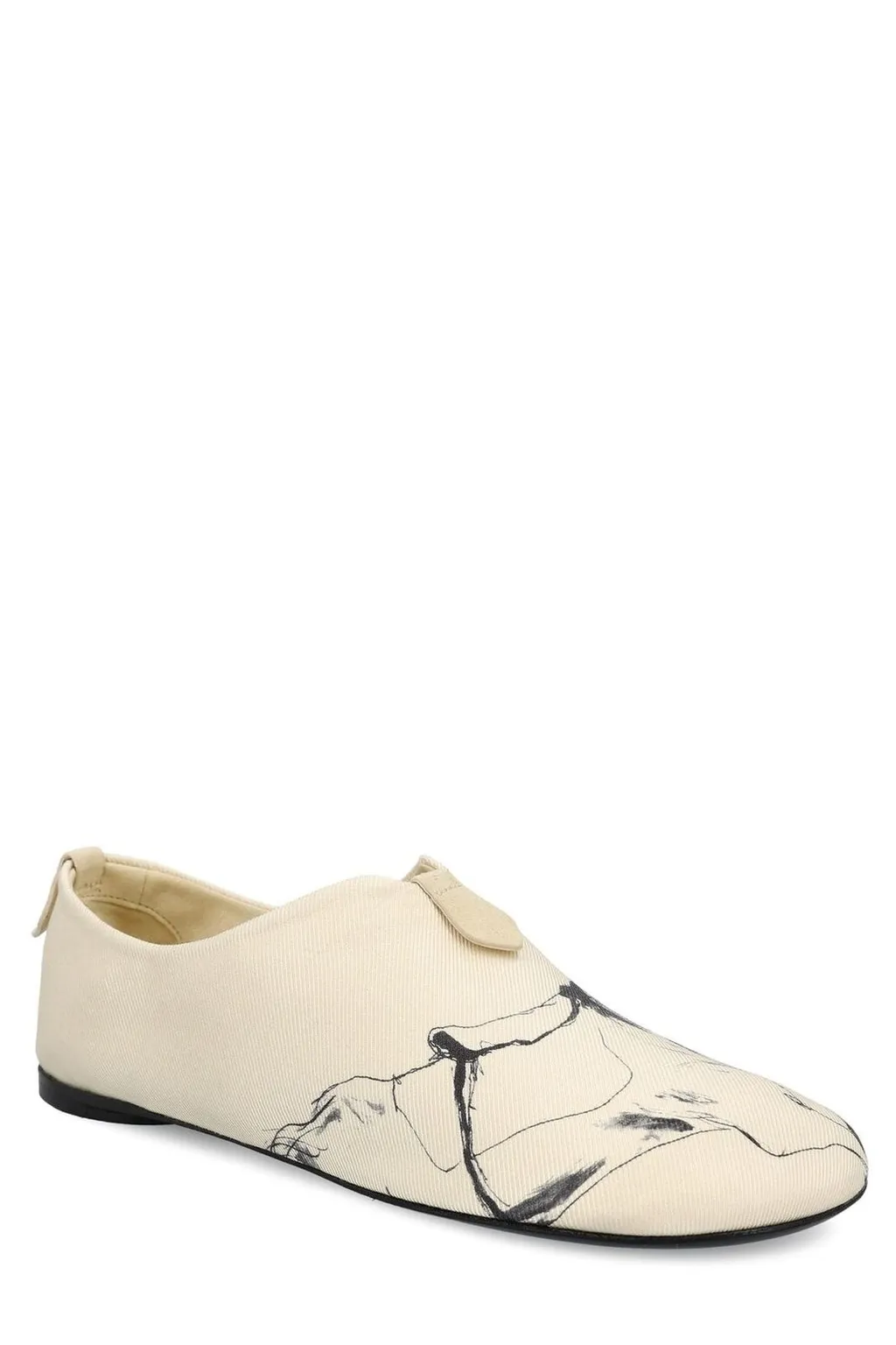 Printed Canvas Slip-On Flats