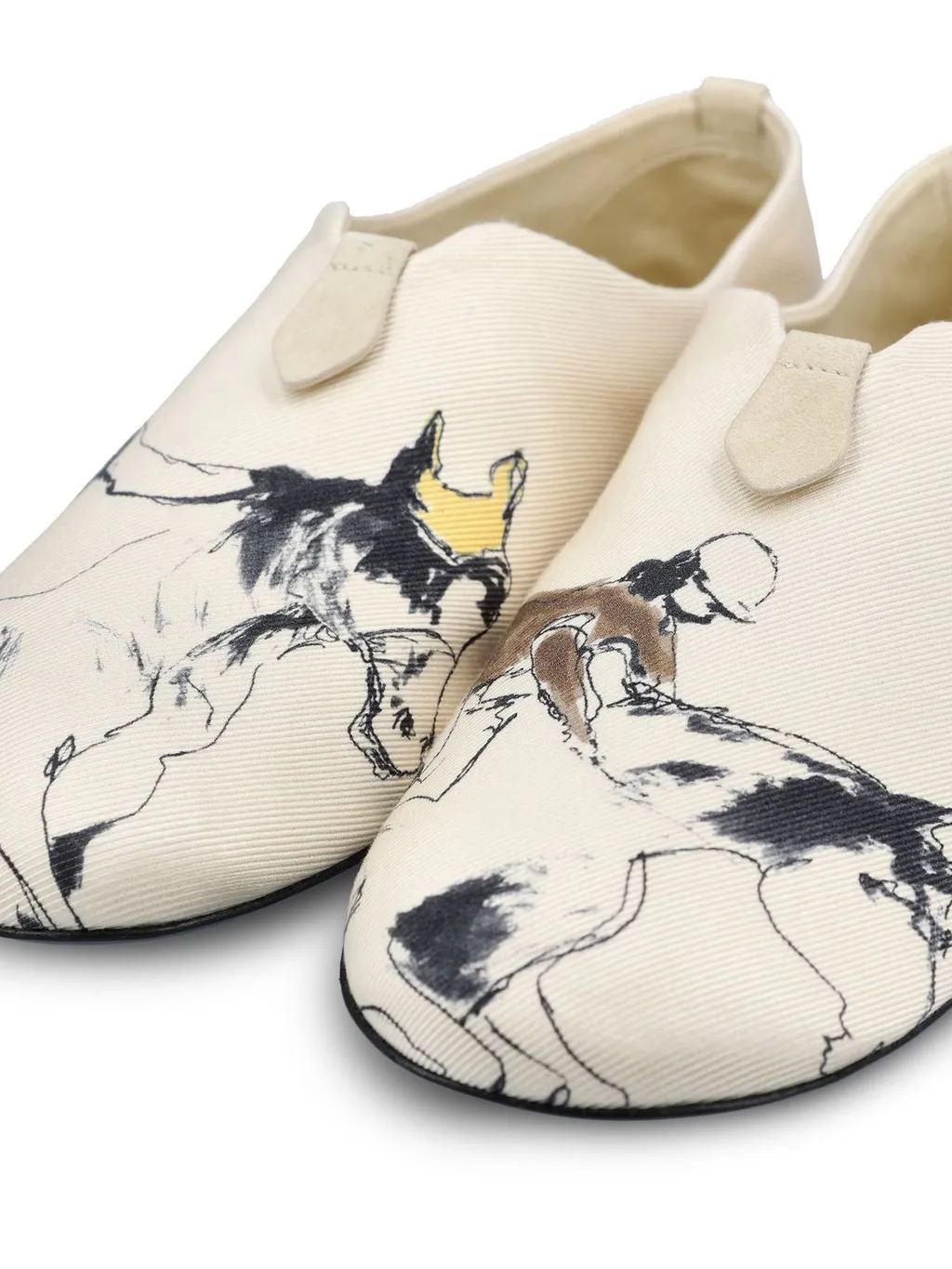 Printed Canvas Slip-On Flats