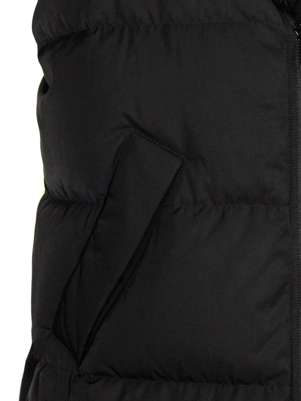 Puffer Vest With Fur Trim