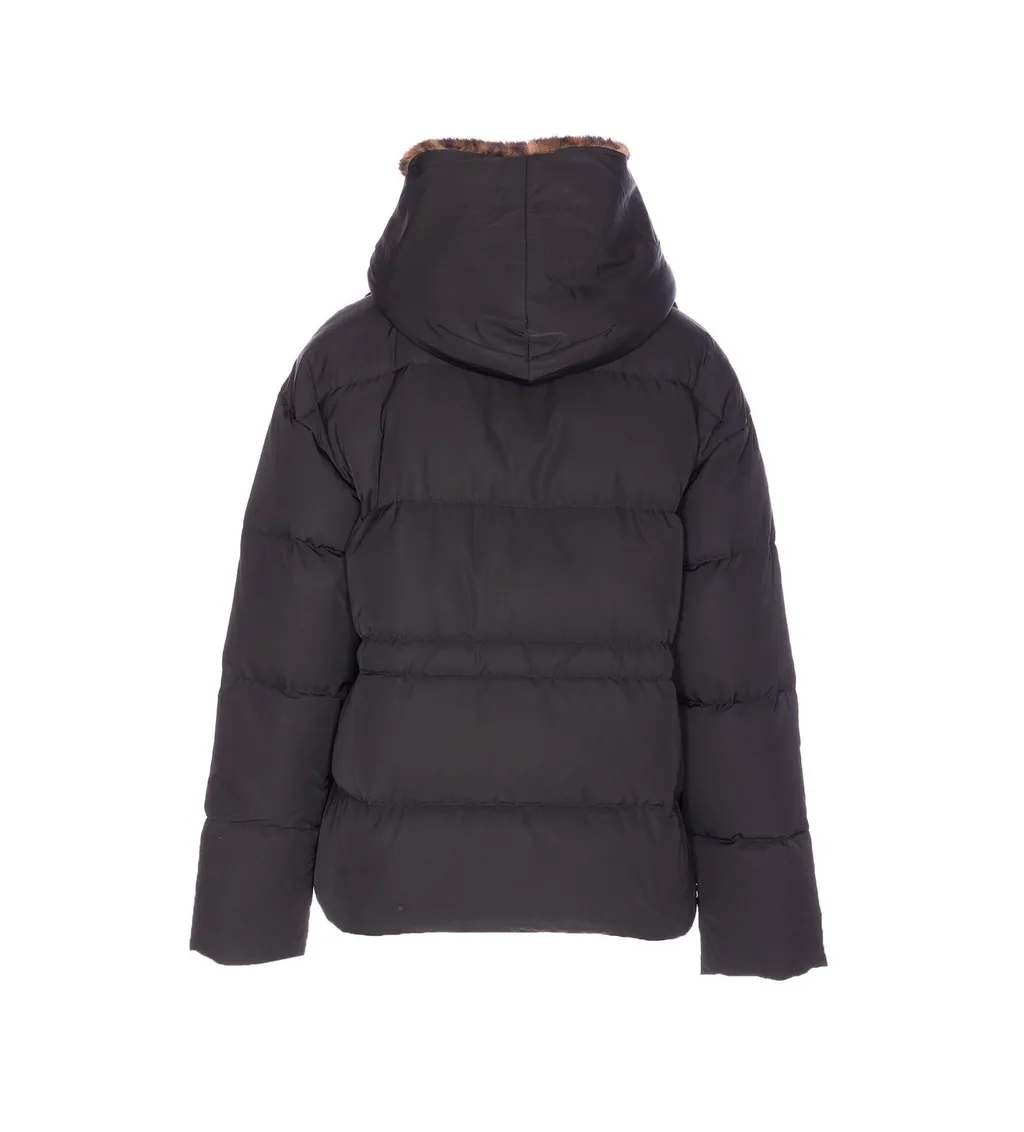 Down Puffer Jacket With Fur-Lined Hood