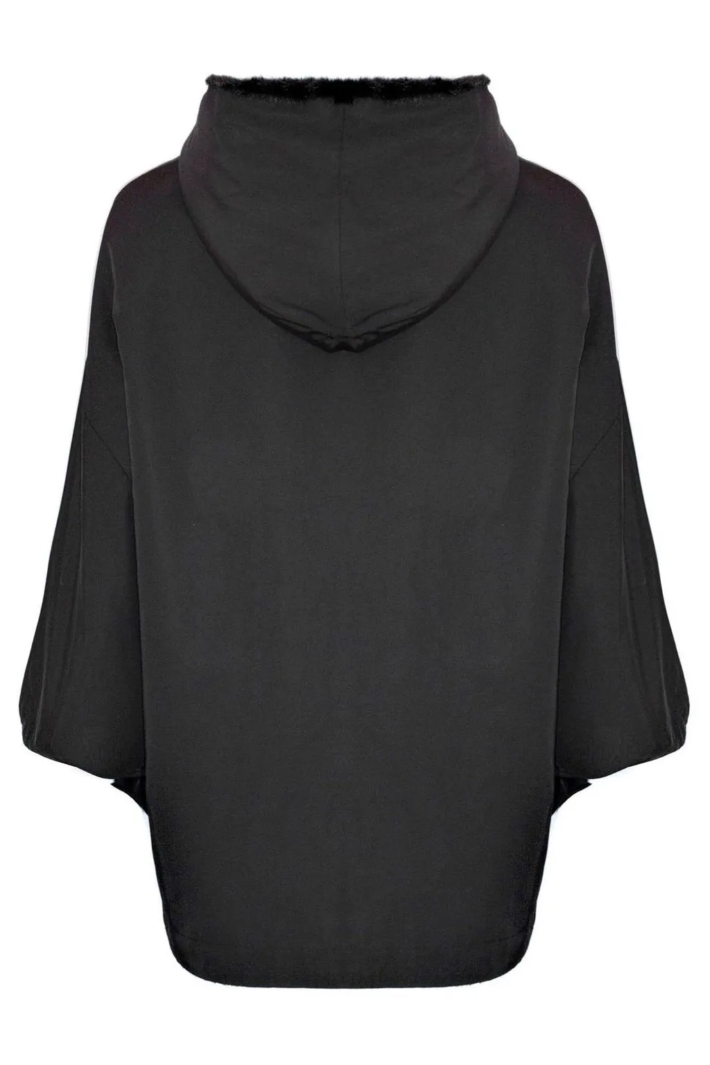 Hooded Faux Fur Cape