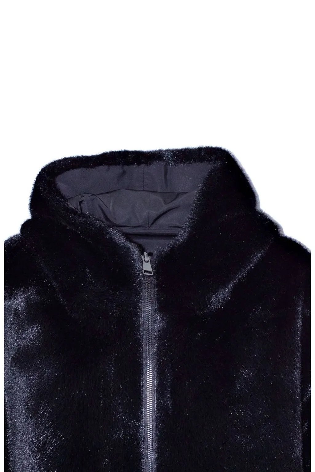 Hooded Faux Fur Cape