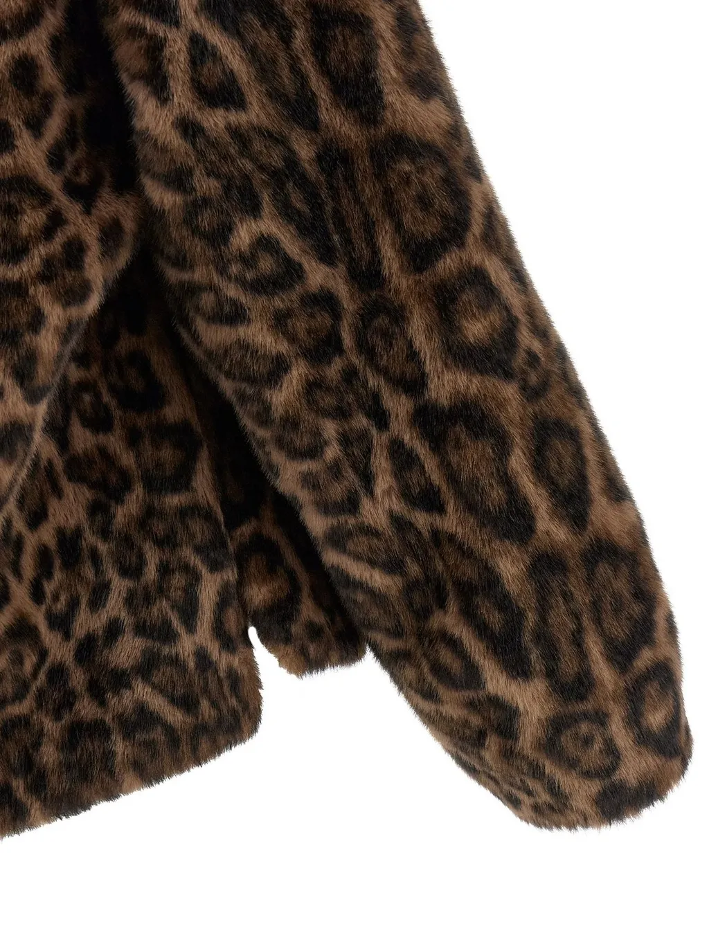 Leopard Print Faux Fur Jacket