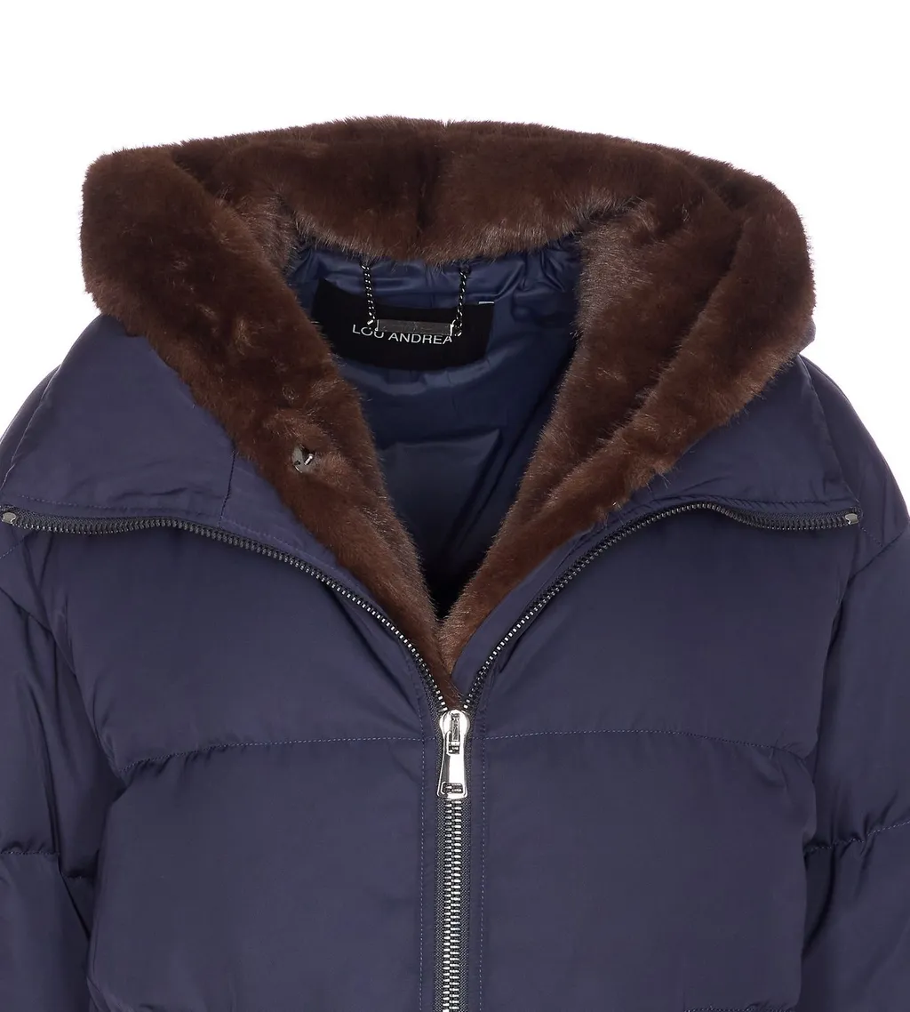 Down Puffer Jacket With Fur Hood
