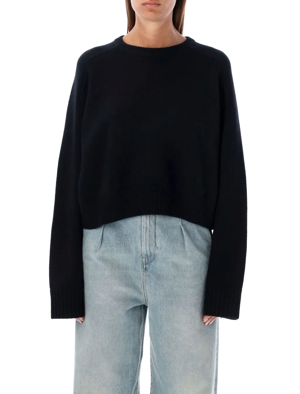 Cropped Crewneck Sweater