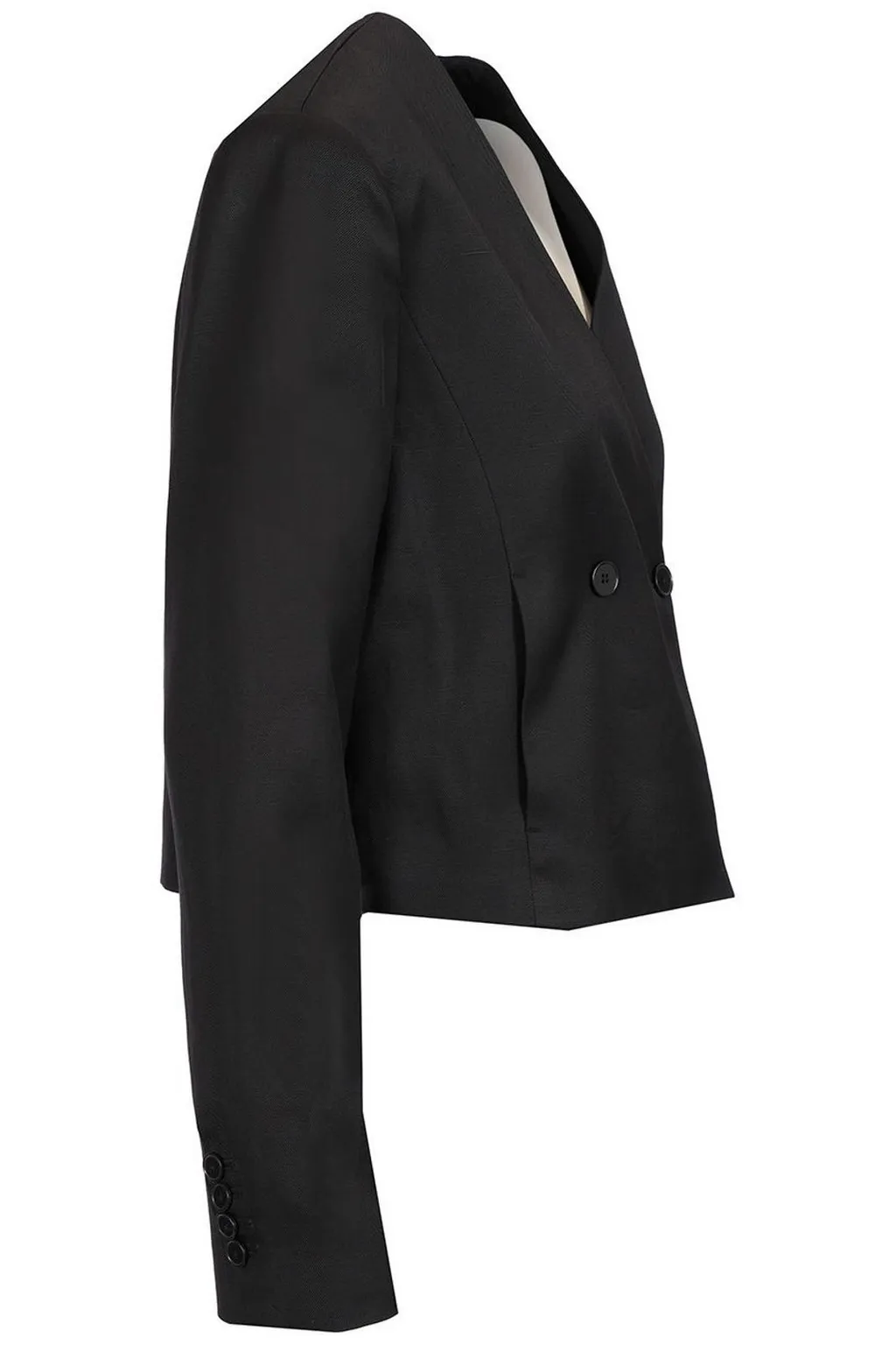 Cropped Double-Breasted Blazer