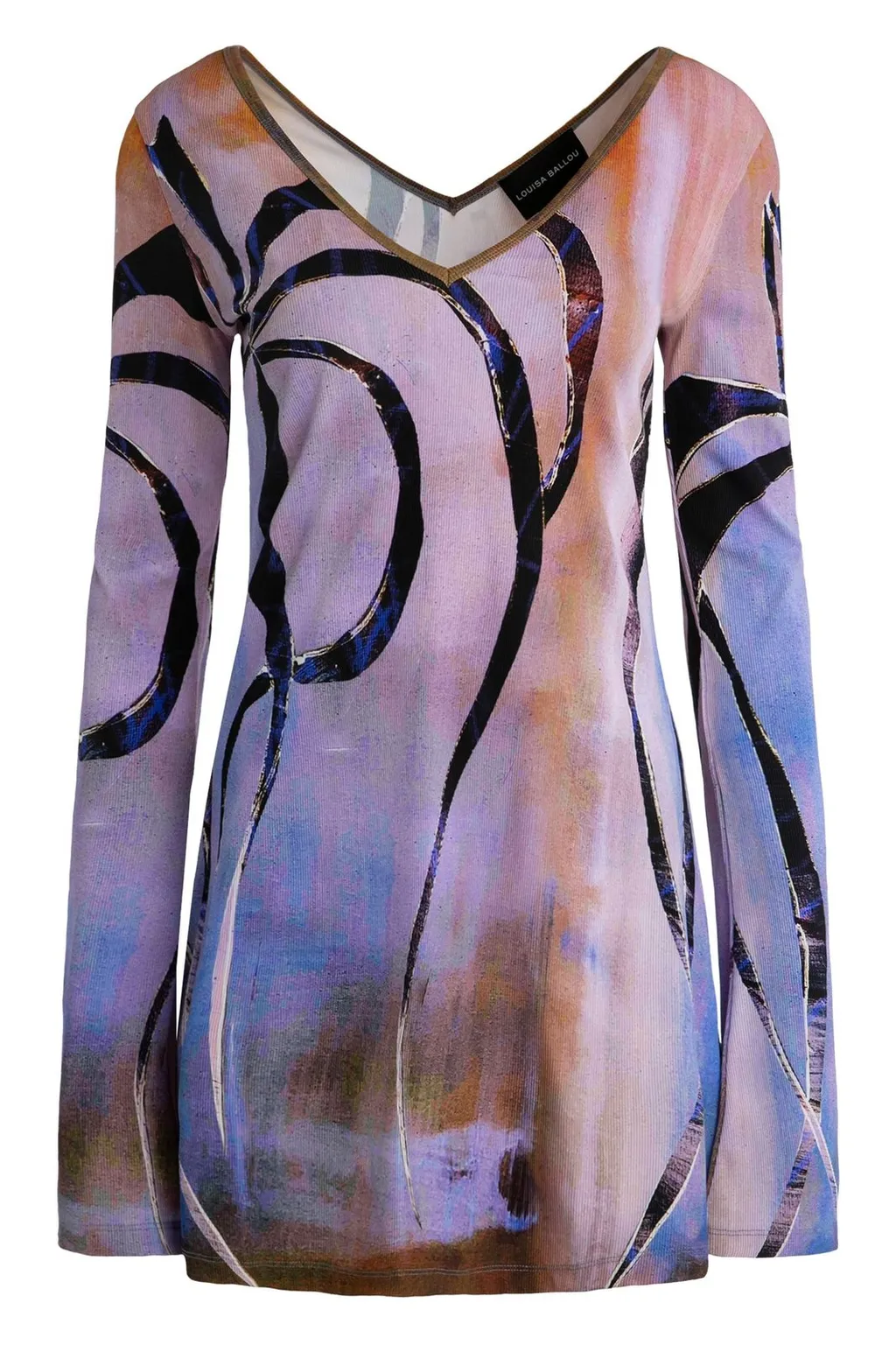 Long Sleeve V-Neck Dress
