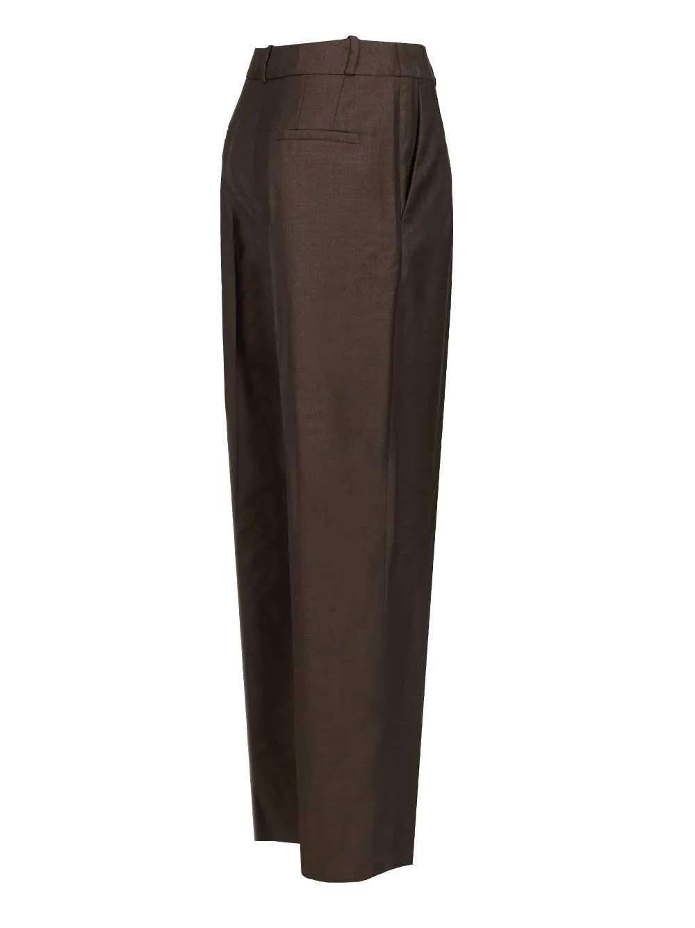 High-Waisted Pleated Trousers