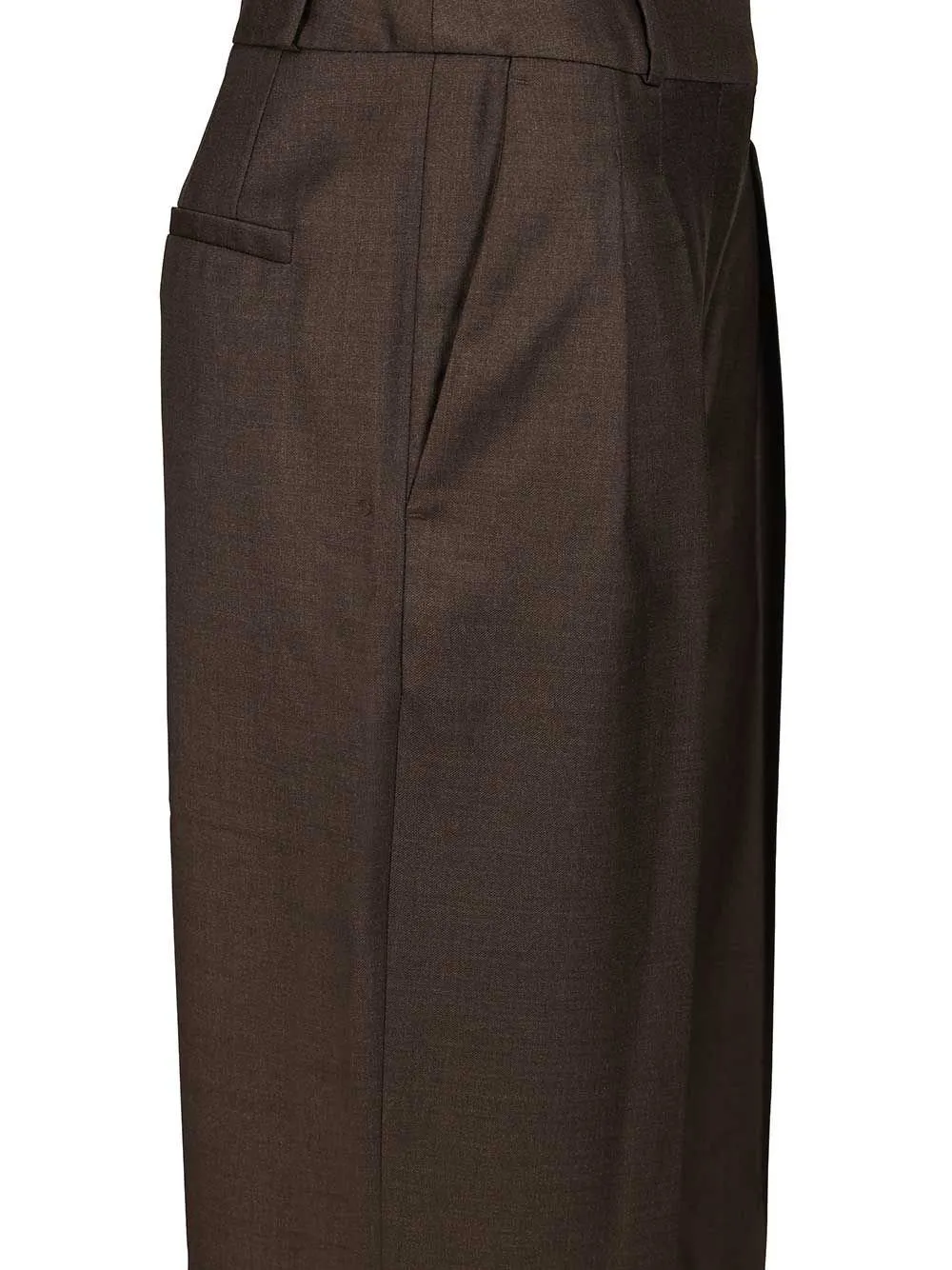 High-Waisted Pleated Trousers