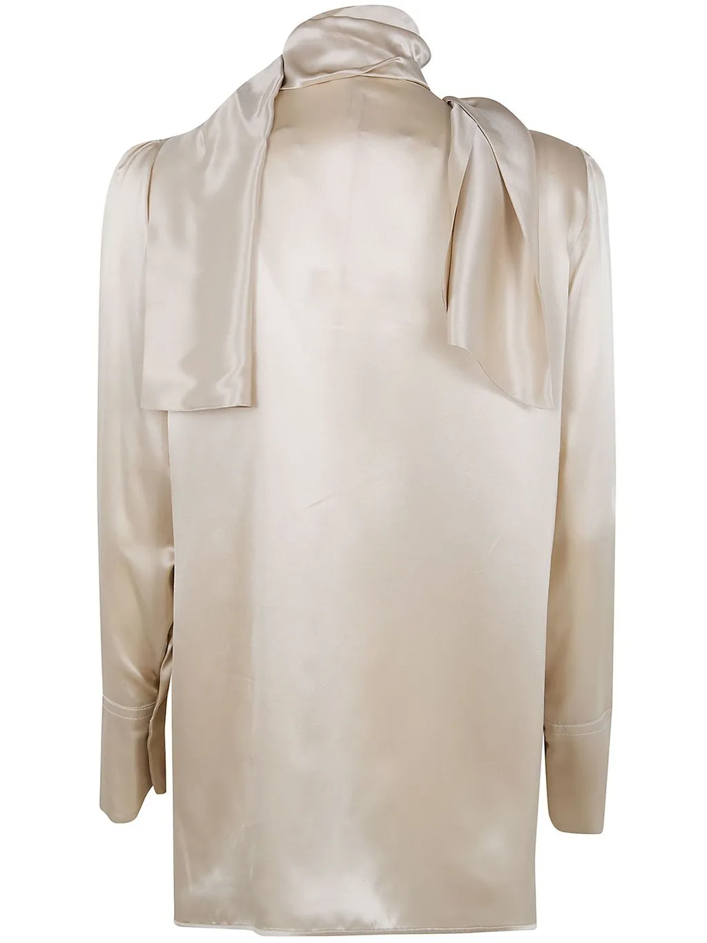 Satin Blouse With Bow Neck