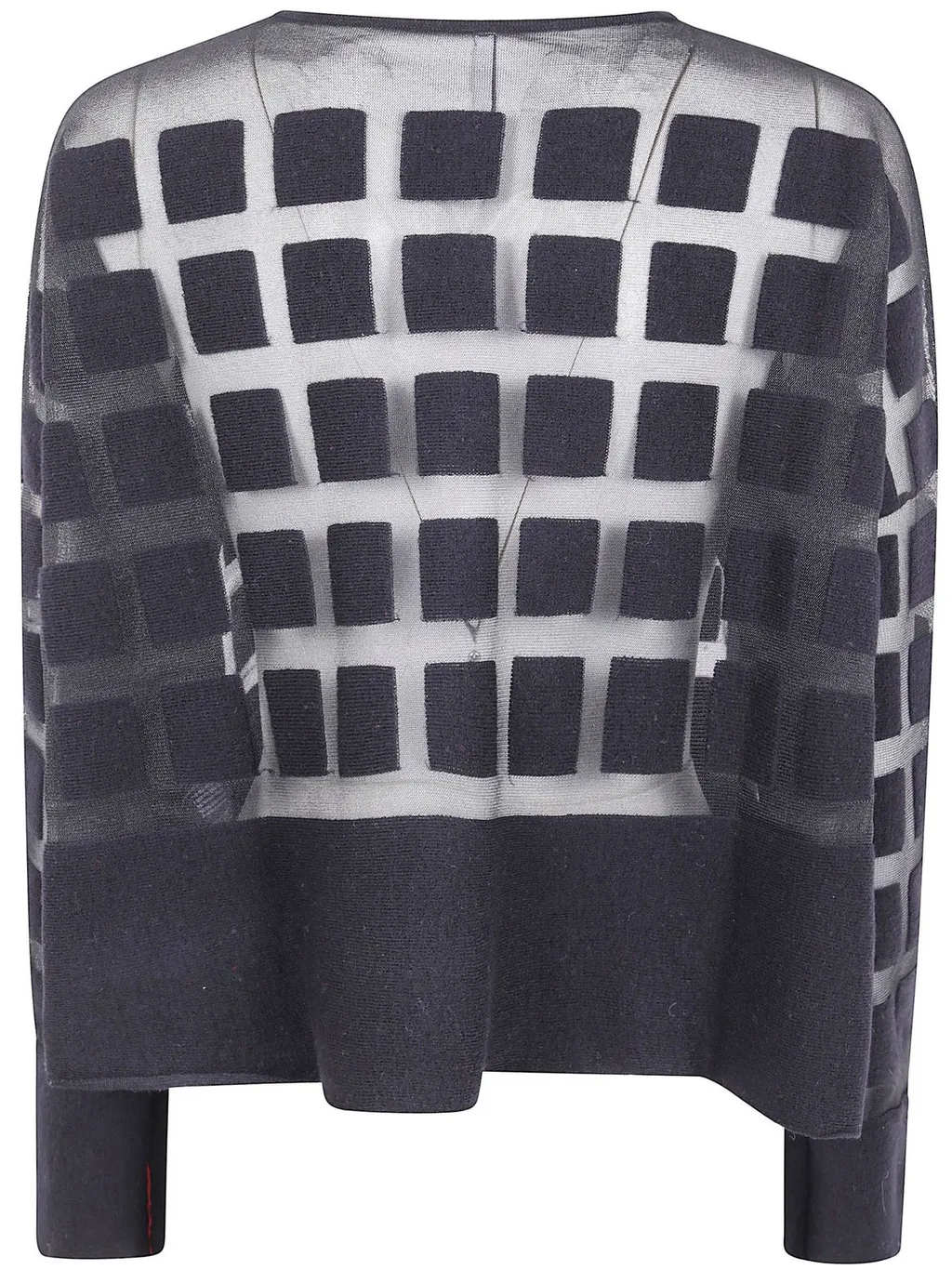 Sheer Checkered Sweater