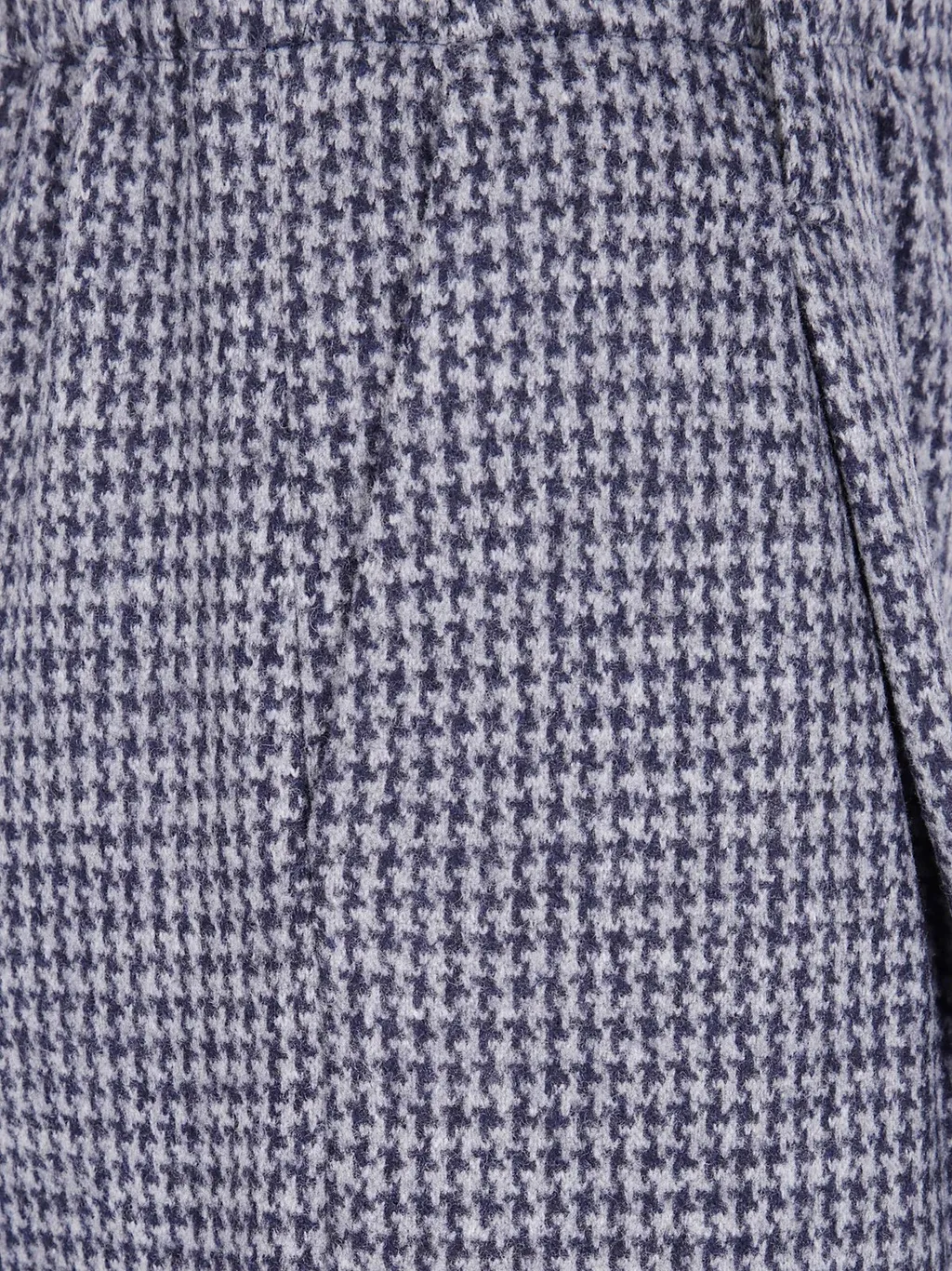 Wide-Leg Houndstooth Trousers