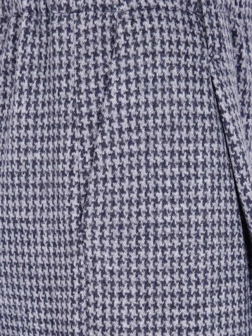 Wide-Leg Houndstooth Trousers