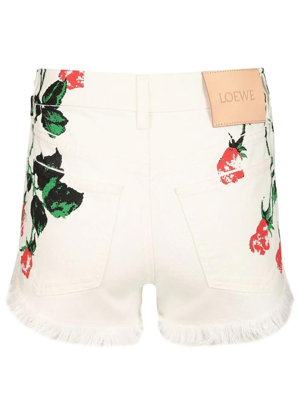 Floral Print Denim Shorts