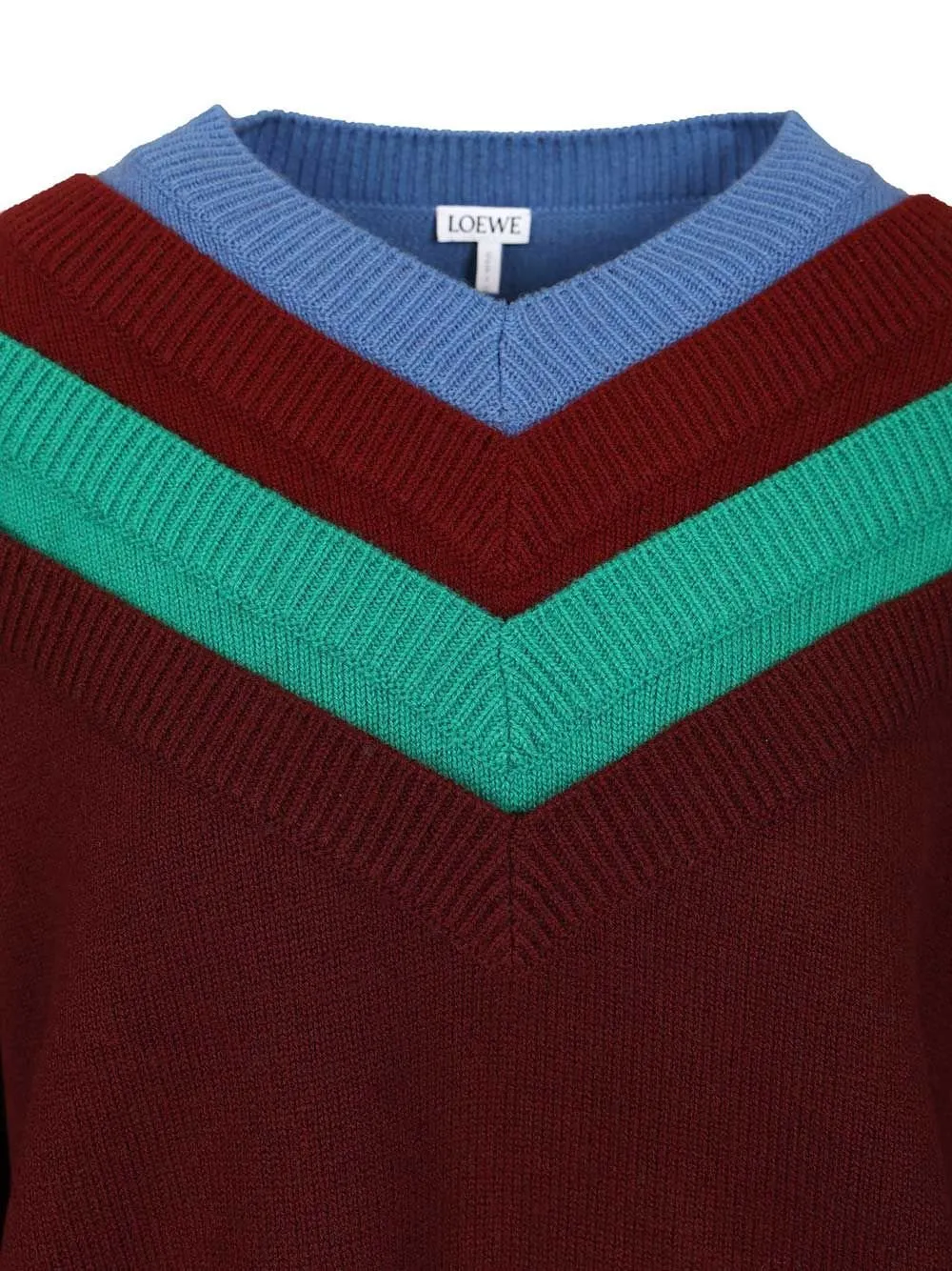 V-Neck Striped Sweater