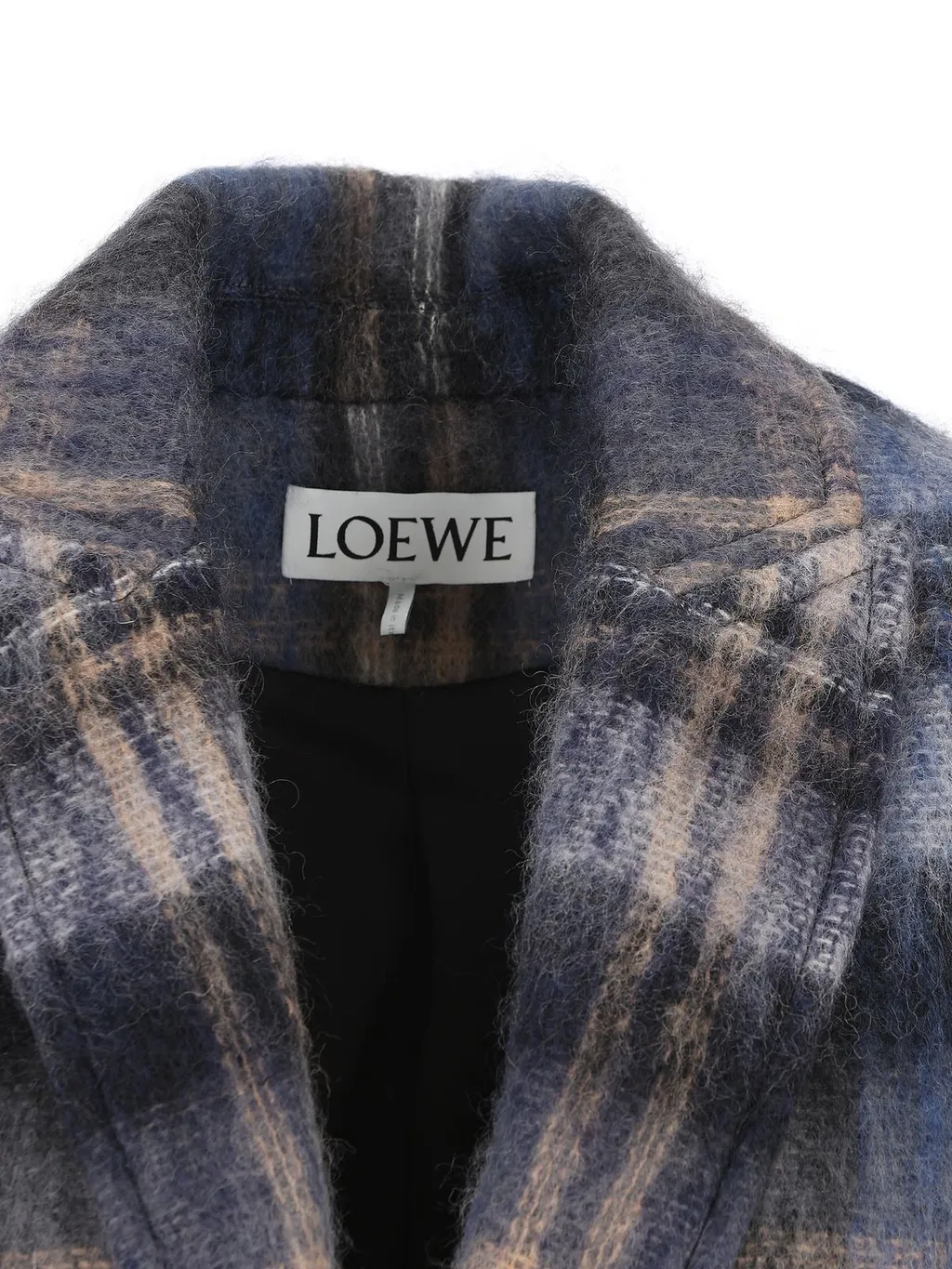 Checkered Wool Coat