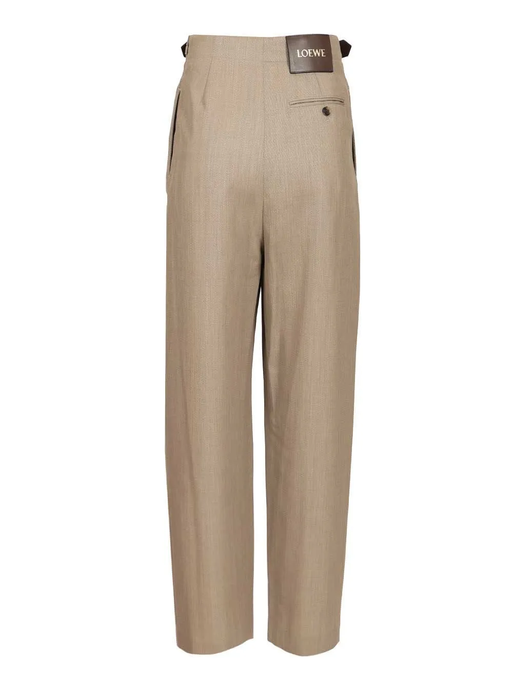 High-Waisted Pleated Trousers