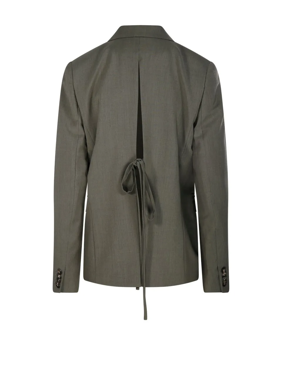 Single-Breasted Blazer With Tie Detail