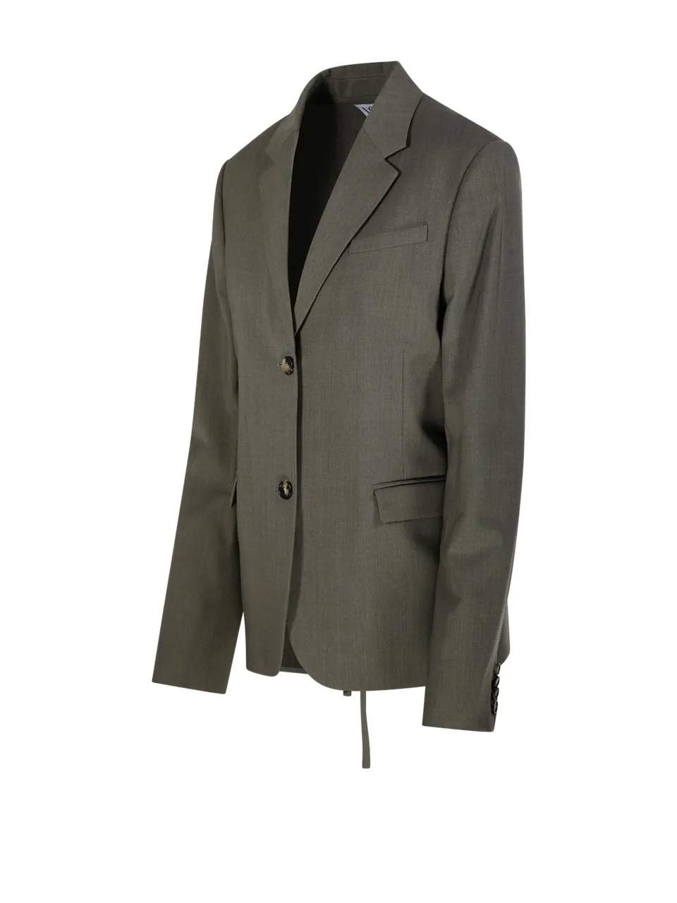 Single-Breasted Blazer With Tie Detail