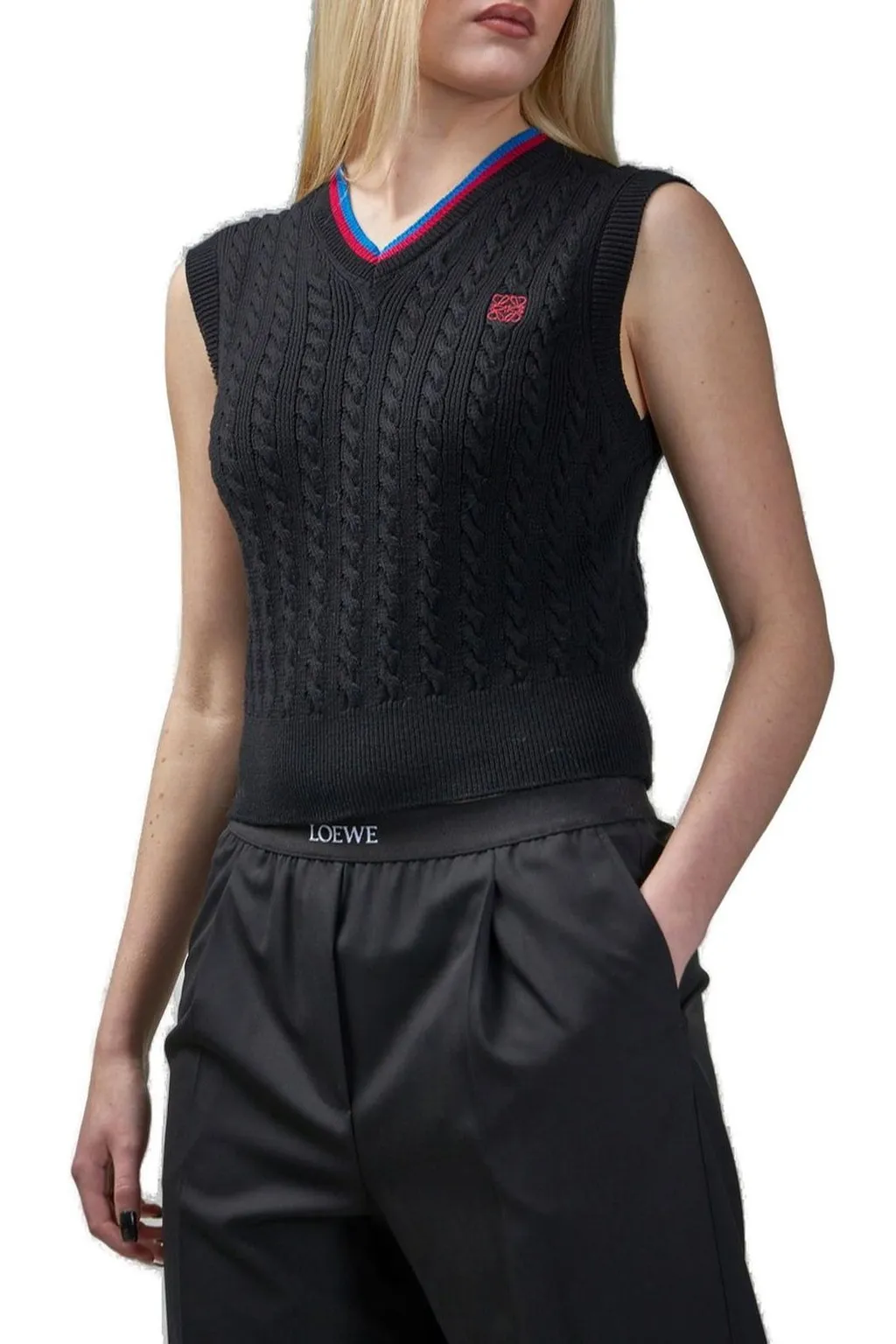 Cable Knit Sweater Vest