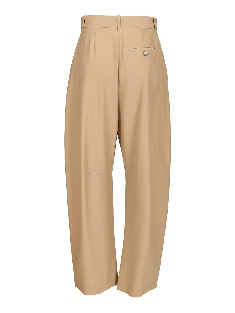 Wide-Leg Pleated Trousers