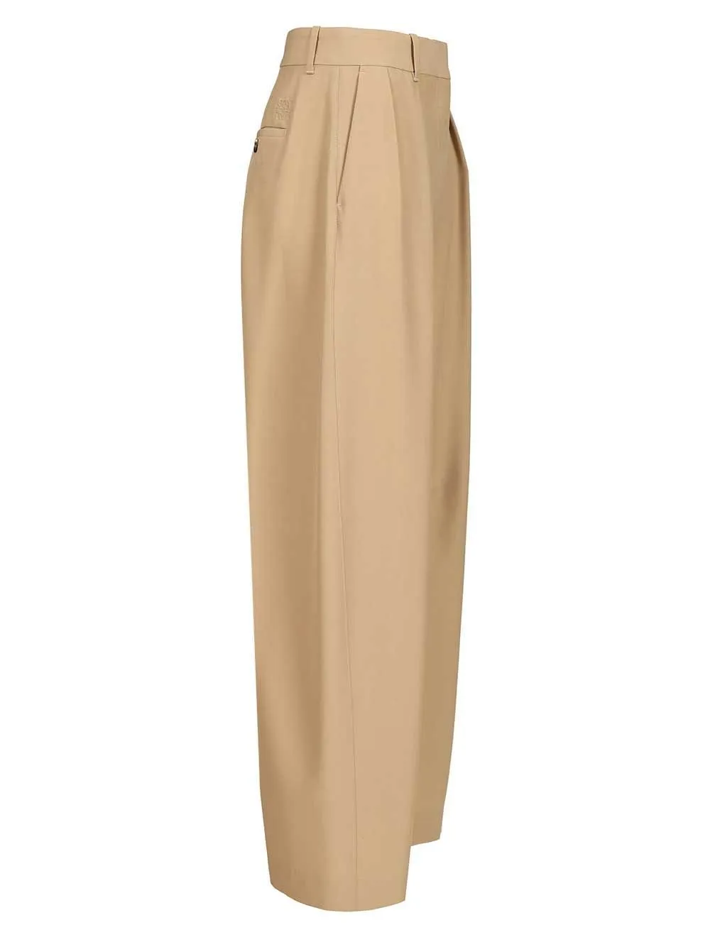 Wide-Leg Pleated Trousers