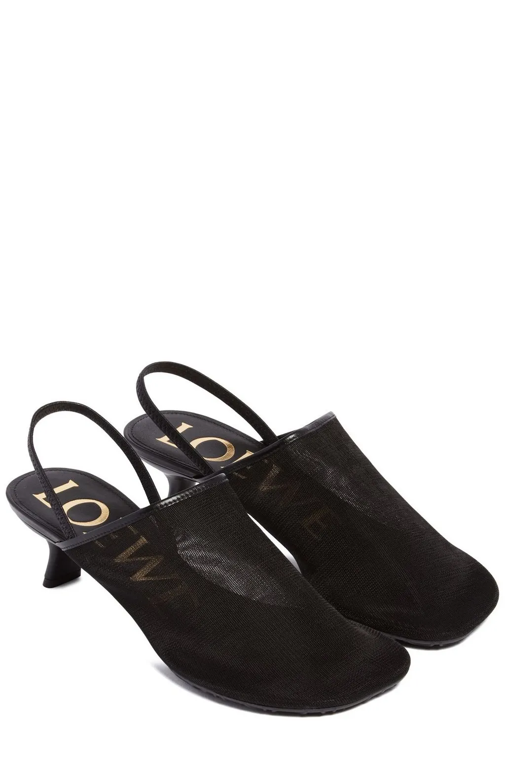 Mesh Slingback Heels
