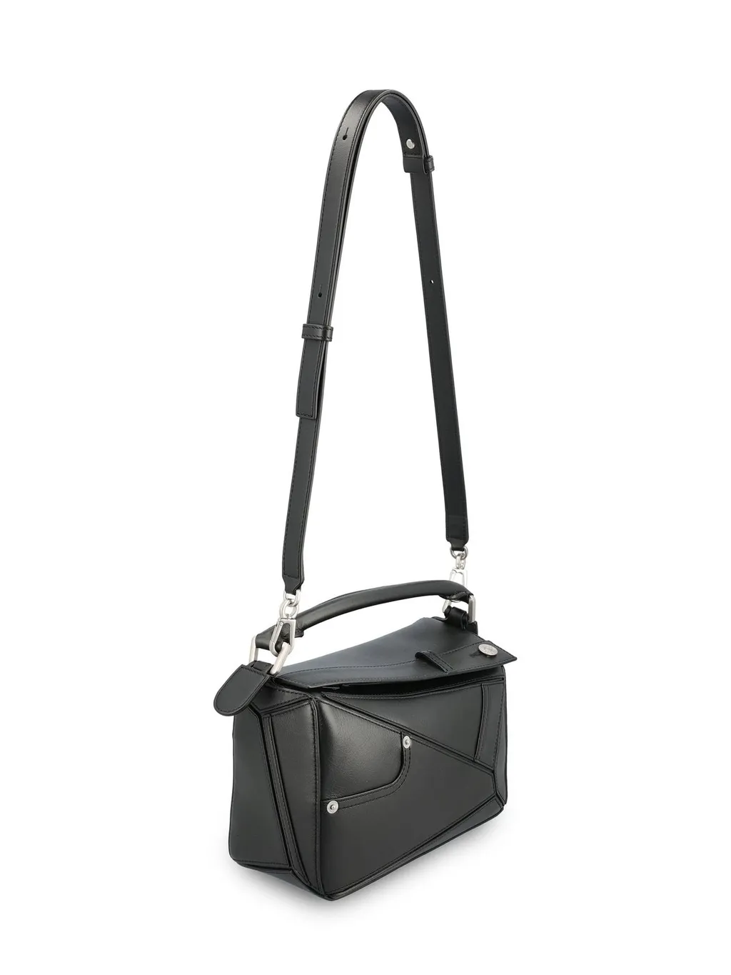 Puzzle Bicolor Leather Shoulder Bag